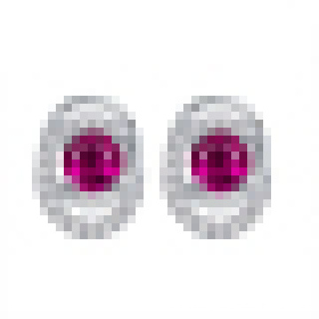 Women′s Fashion 925 Sterling Silver Earrings Inlay Synthetic Ruby